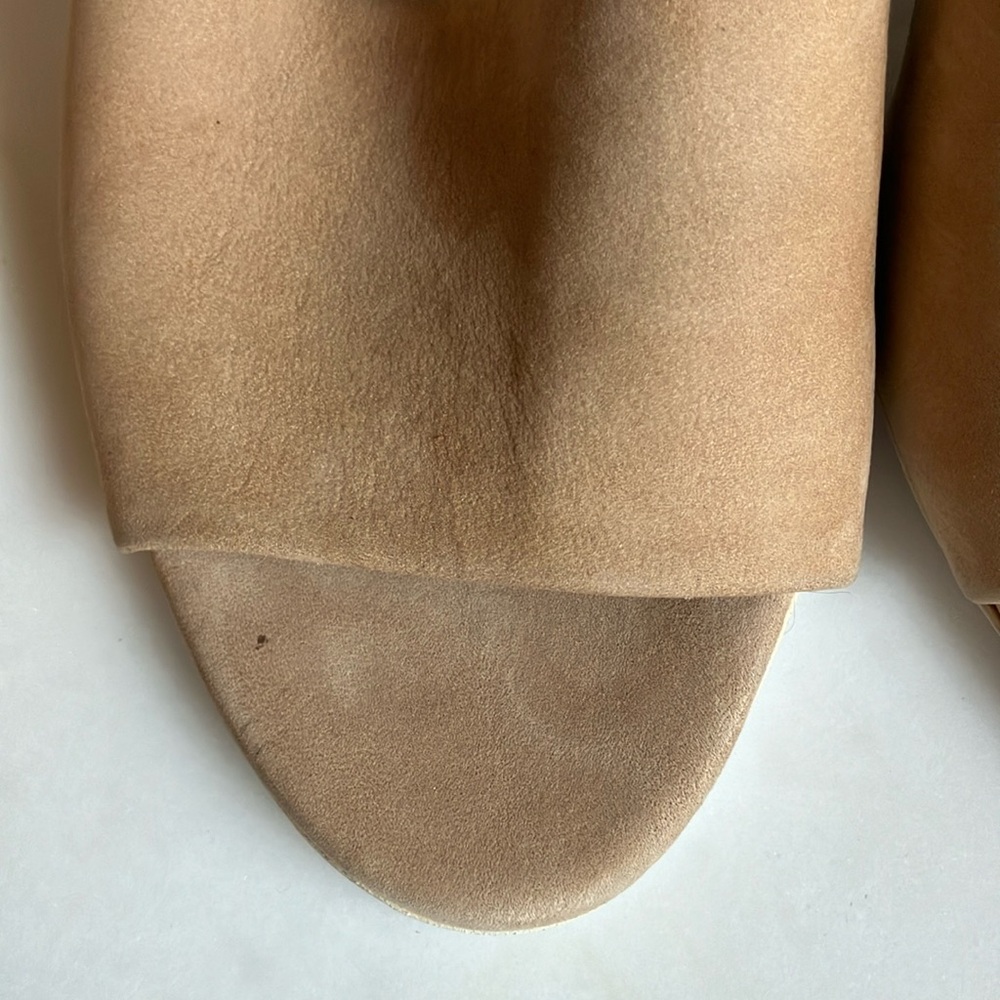 Vince Women's Tan Open-Toe D’Orsay Nubuck Heels size 8 1/2 - Picture 11 of 14